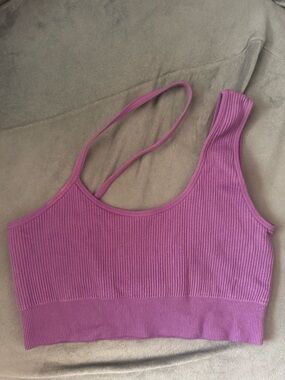 Ribbed NVGTN Streamline Purple Sports Bra